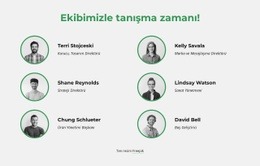 Yaratıcı Ekibimizle Tanışma Zamanı - Duyarlı HTML5 Şablonu