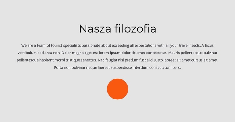 Nagłówek i kształt koła Makieta strony internetowej