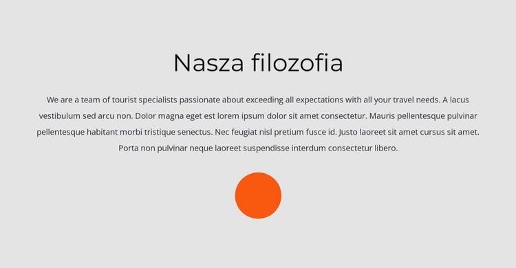 Nagłówek i kształt koła Projekt strony internetowej