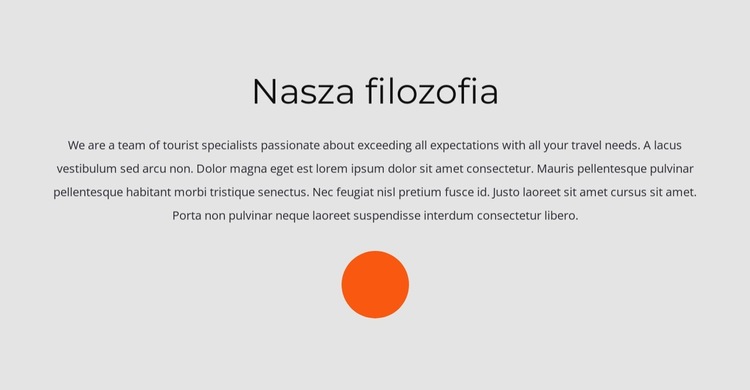 Nagłówek i kształt koła Szablon witryny sieci Web