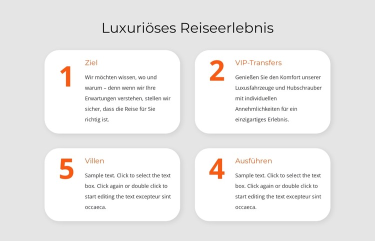 Luxuriöses Reiseerlebnis CSS-Vorlage