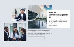 Kurs Für Verhandlungsgeschick - Kreative Mehrzweckvorlage Für Eine Seite