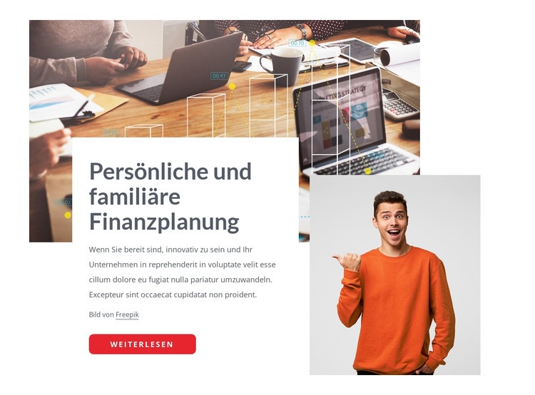Familienfinanzierungsplanung Website-Modell