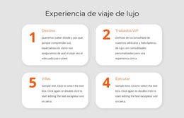 Diseño Del Sitio Web Para Experiencia De Viaje De Lujo