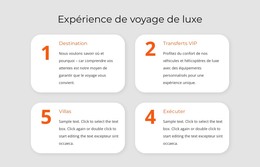 Expérience De Voyage De Luxe - Modèle De Page HTML