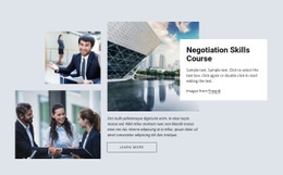 Negotiation skills courses - Html Code Example by Nicepage