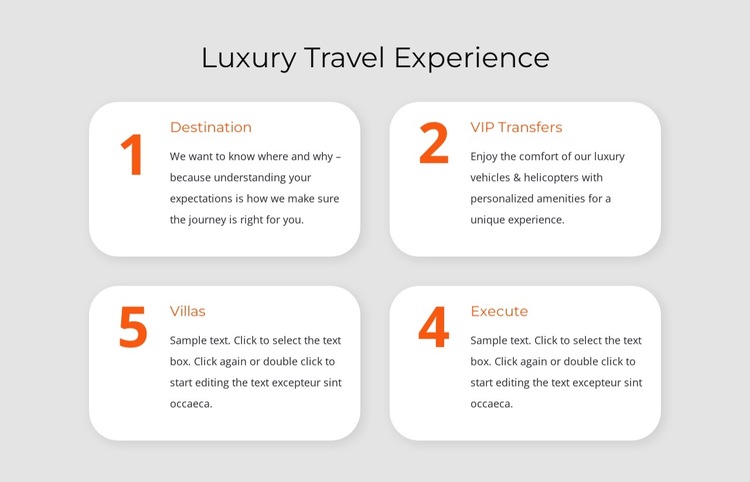 Luxury travel experience HTML5 Template