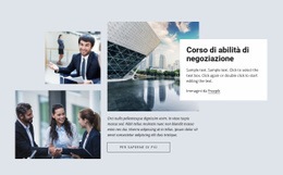 Corsi Di Abilità Di Negoziazione - Mockup Del Sito Web Facile Da Usare