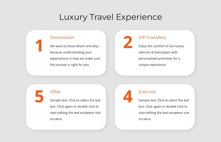 Luxury travel experience Joomla Page Builder