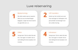 Luxe Reiservaring CSS-Rastersjabloon