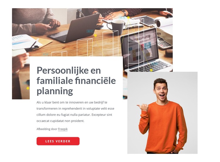 Planning van gezinsfinanciën CSS-sjabloon