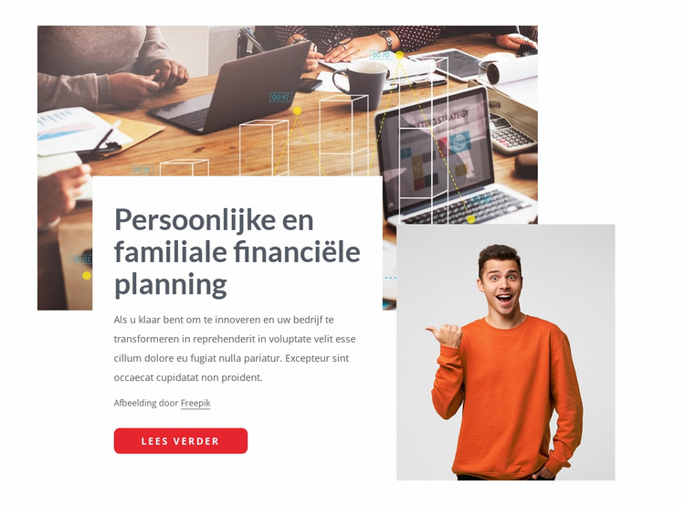 Planning van gezinsfinanciën Joomla-sjabloon