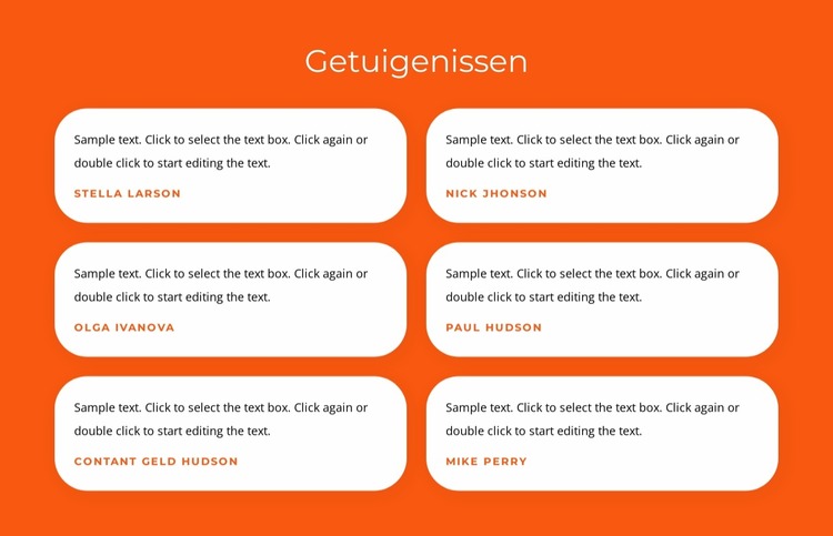 Getuigenissen met teksten Joomla-sjabloon