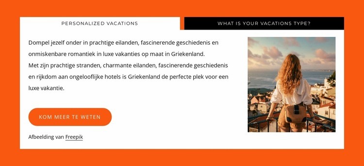 Wij ontwerpen avonturen Website mockup