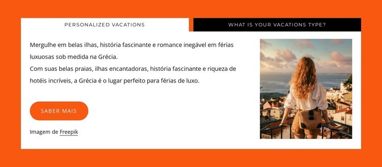 Nós projetamos aventuras Construtor de sites HTML