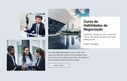 Design De Site Multifuncional Para Cursos De Habilidades De Negociação