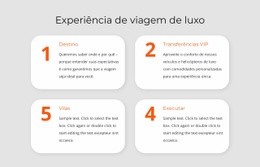 Modelo HTML5 Impressionante Para Experiência De Viagem De Luxo