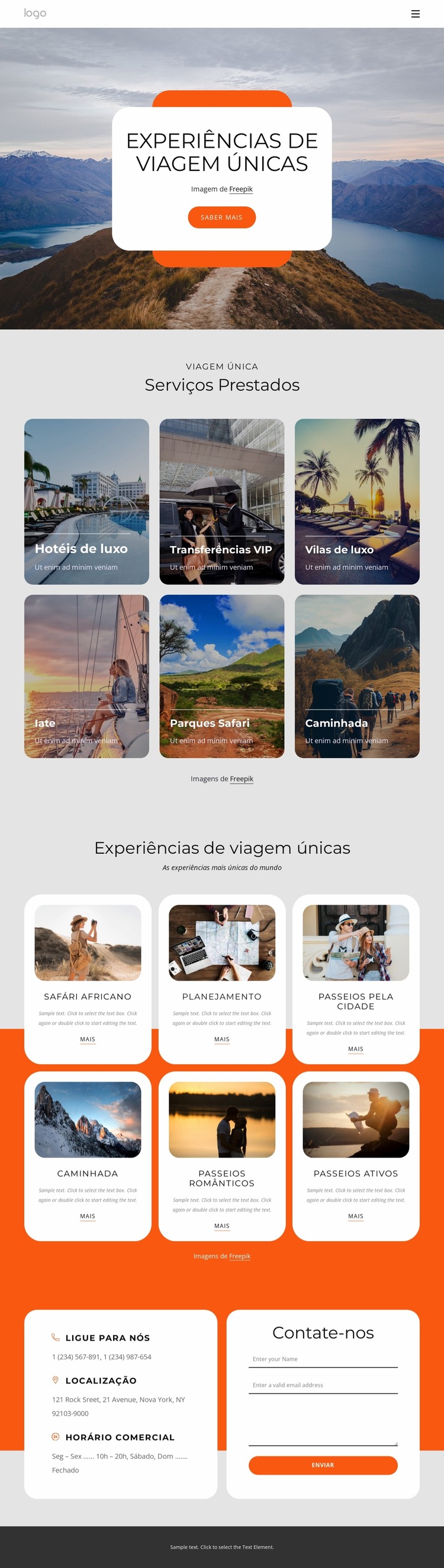 Experiência de viagem luxuosa para pequenos grupos Template Joomla