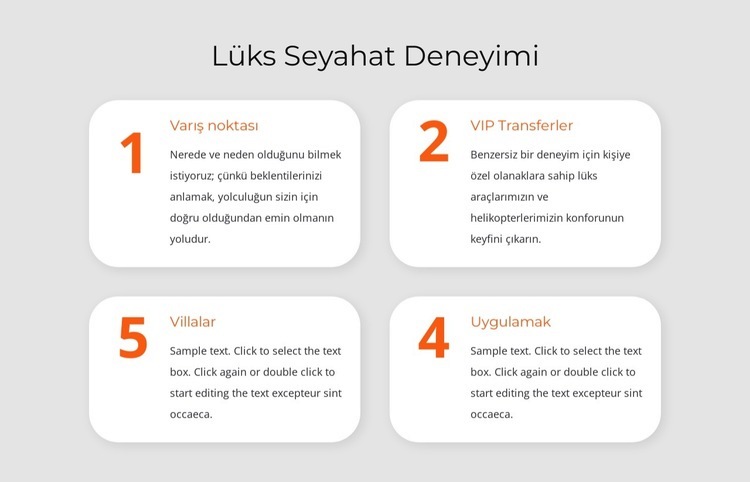 Lüks seyahat deneyimi Web Sitesi Mockup'ı