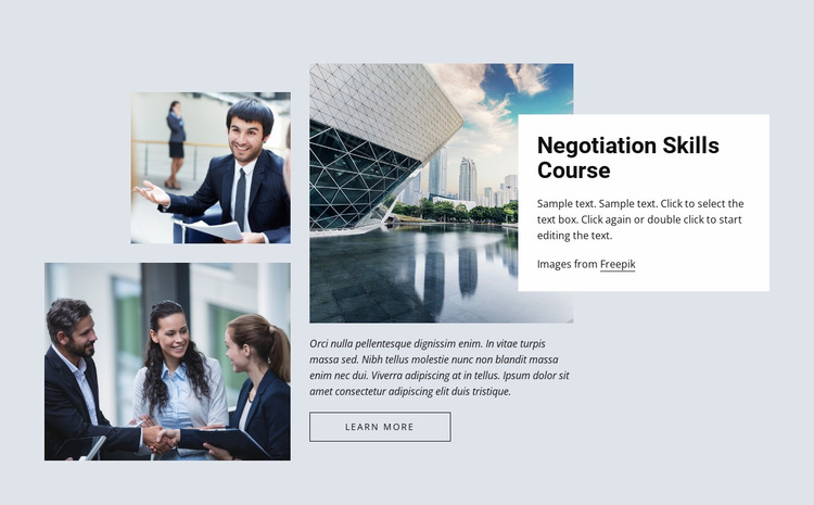Negotiation skills courses Website Builder Templates