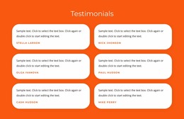 Multipurpose Website Mockup For Testimonials With Texts