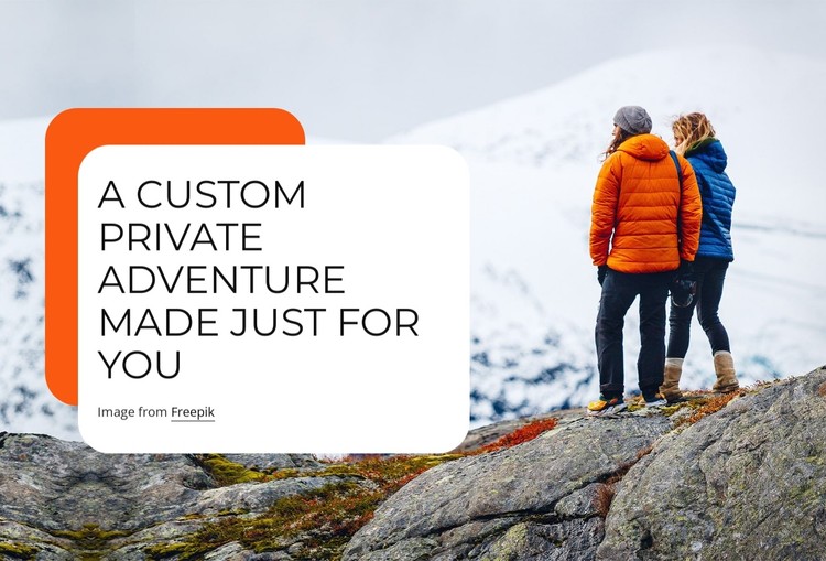 A custom private adventure made just for you CSS Template
