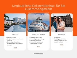 Hotels, Kreuzfahrten, Touren - Kreativer Mehrzweck-Website-Builder