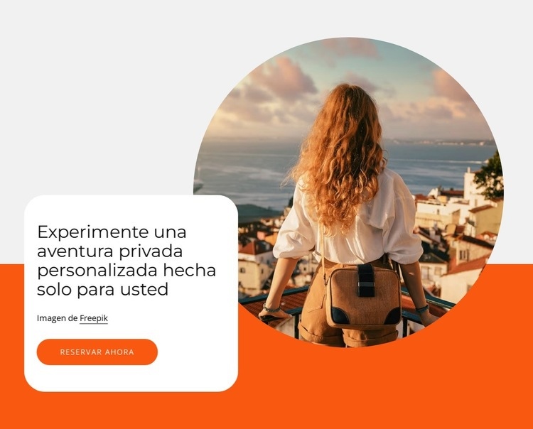 Crea tu viaje con nosotros Creador de sitios web HTML