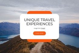 The Most Unique Experiences In The World - Free HTML Template