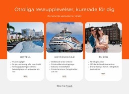Multifunktionell Webbdesign För Hotell, Kryssningar, Turer