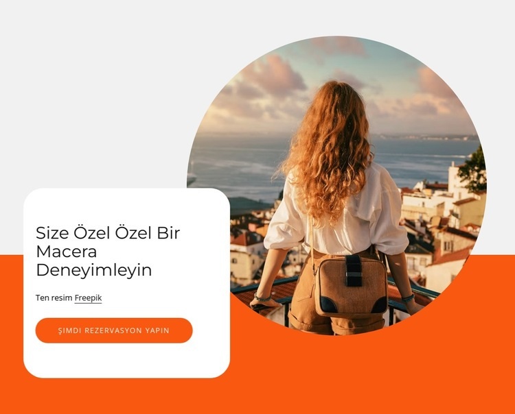 Seyahatinizi bizimle tasarlayın Web Sitesi Mockup'ı