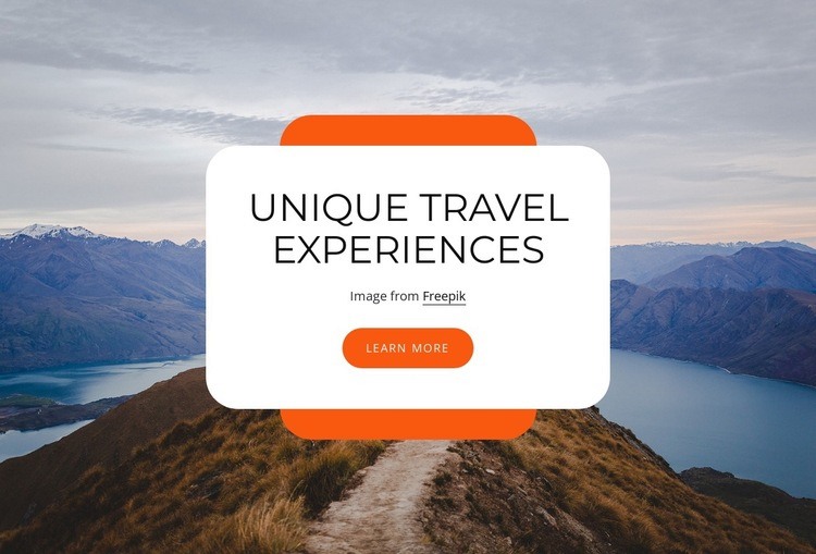The most unique experiences in the world Web Page Design