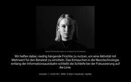 Foto Und Text Auf Einem Dunklen Hintergrund – HTML-Website-Layout