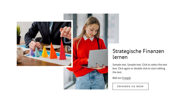 Strategiefinanzierung lernen Website-Vorlage
