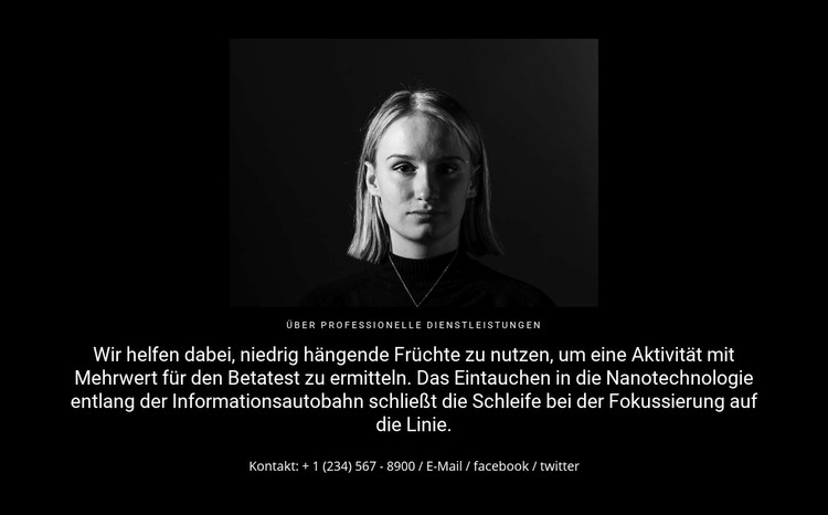 Foto und Text auf einem dunklen Hintergrund WordPress-Theme