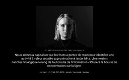 Photo Et Texte Sur Fond Sombre – Mise En Page HTML Du Site Web