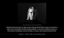 Elrendezési Funkciók A Következőhöz: Fénykép És Szöveg Sötét Alapon