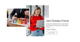 Learn Strategy Finance - Drag & Вrop One Page Template