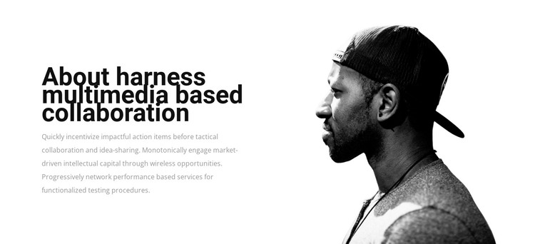 Harness multimedia based collaboration HTML Template