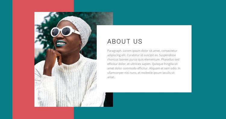 Fashion color photo One Page Template