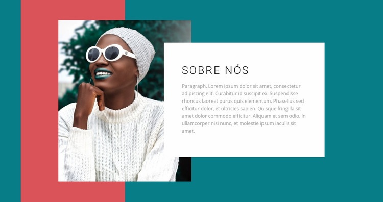 Foto colorida da moda Construtor de sites HTML