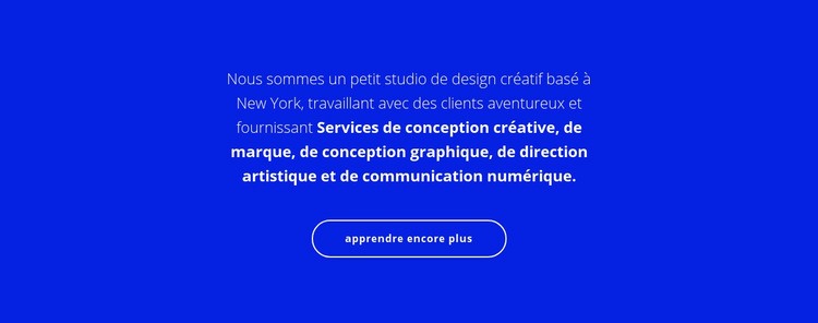 Texte sur notre entreprise Créateur de site Web HTML