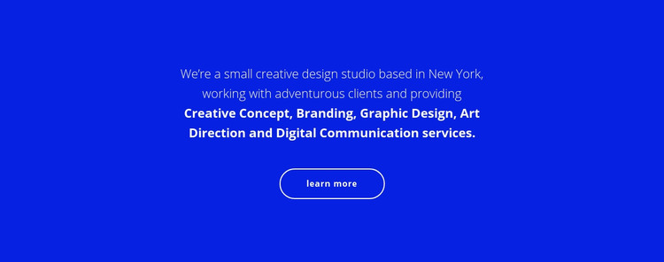 Text about our company Homepage Design