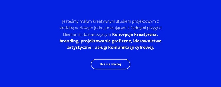 Tekst o naszej firmie Kreator witryn internetowych HTML