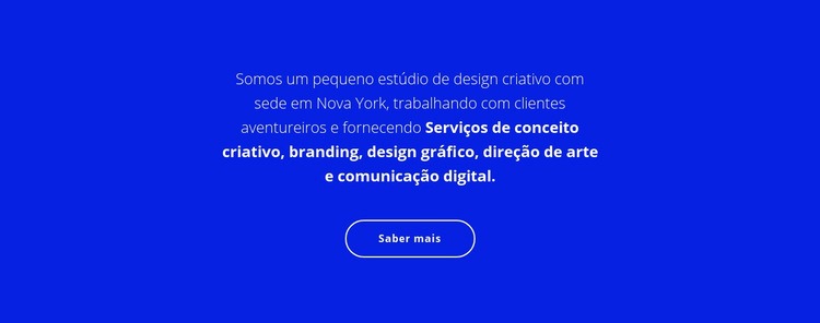 Texto sobre nossa empresa Construtor de sites HTML