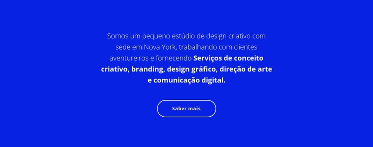 Texto sobre nossa empresa Template CSS