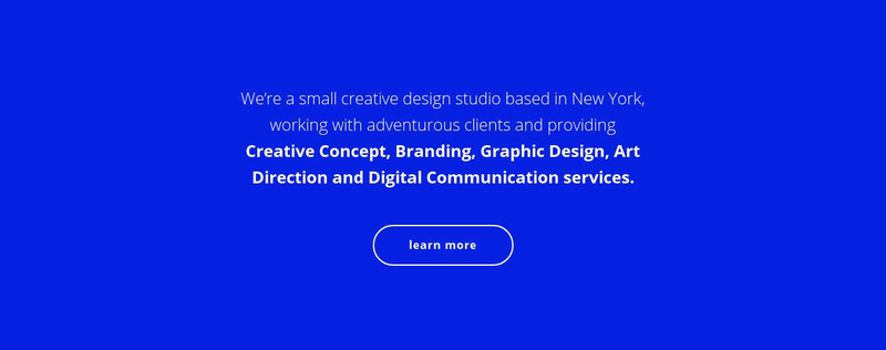 Text about our company Squarespace Template Alternative