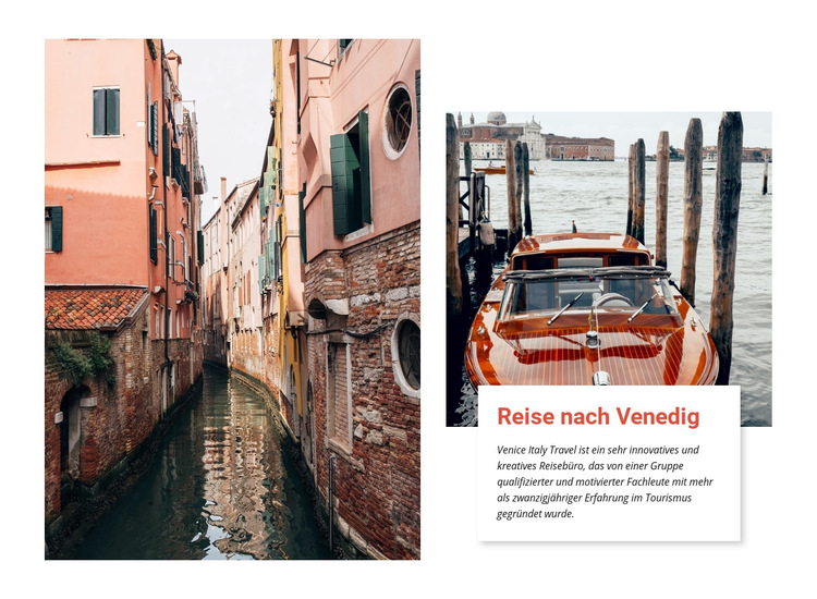 Tagesausflug nach Venedig Website-Vorlage