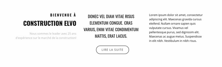 Texte en trois colonnes Créateur de site Web HTML