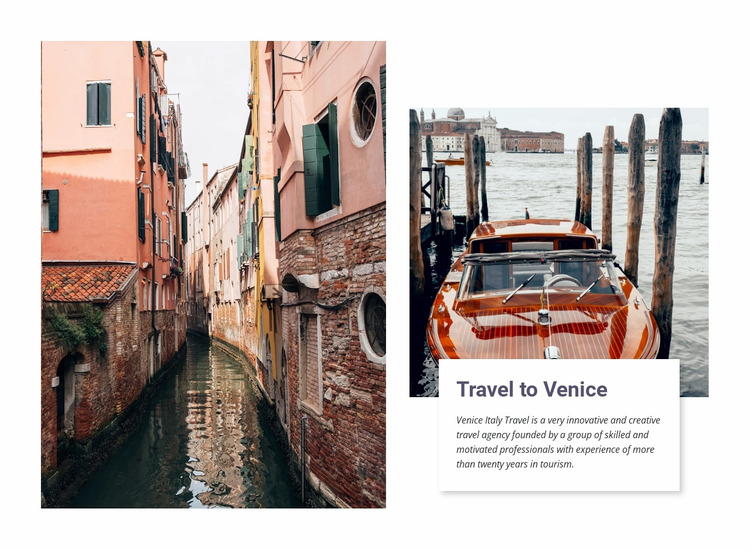 Dagtocht in Venetië Website mockup
